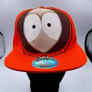 Comedy Central South Sweet Park Kenny Mccormick Cap Men 7 1/4 Orange Fitted Hat